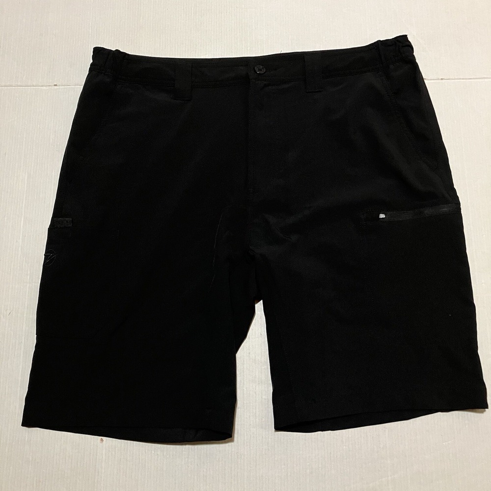 Gillz Shorts Mens Size‎ Large Black Cargo Fishing Zip Pockets Outdoors 38 X 10